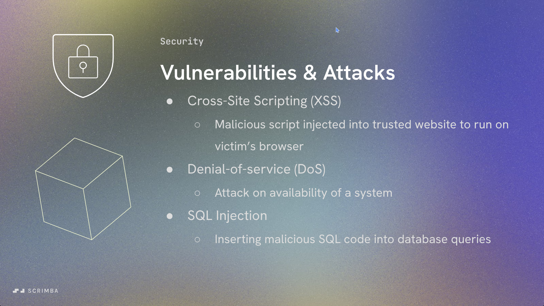 Common web vulnerabilities and attacks slide